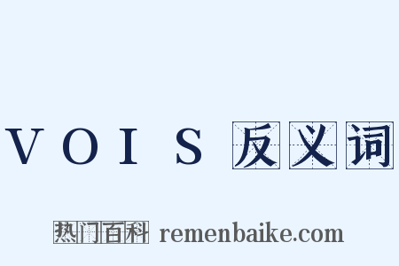VOIS反义词是什么意思的图片